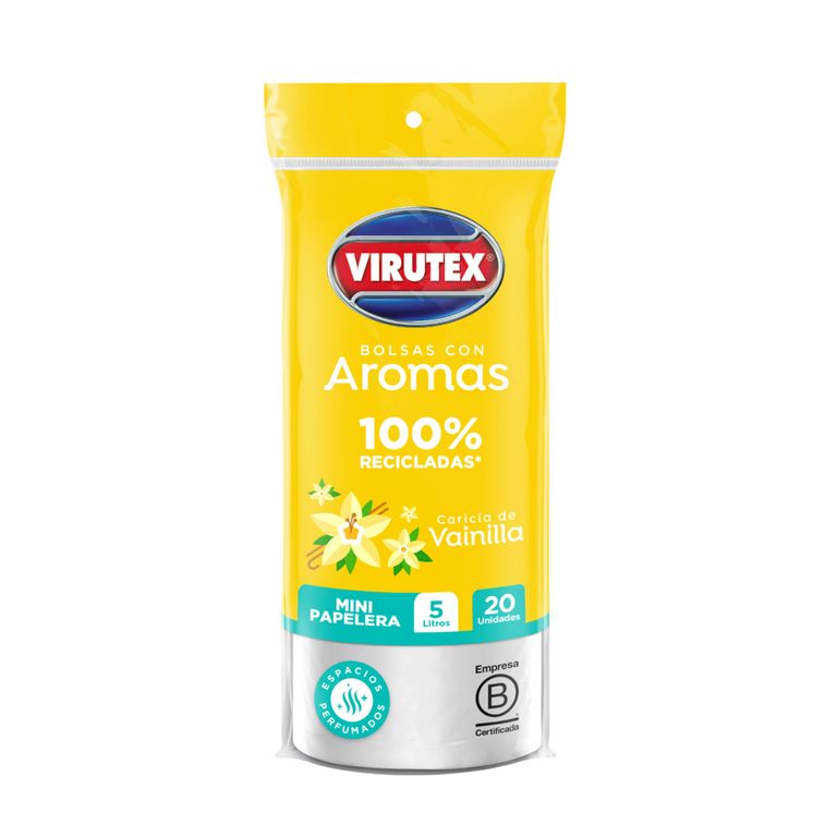 Bolsa Basura Caricia Vainilla Virute Pack 20 Und  5 L