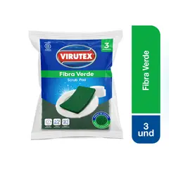 VIRUTEX - Esponja Fibra Verde Virutex Pack 3 Und