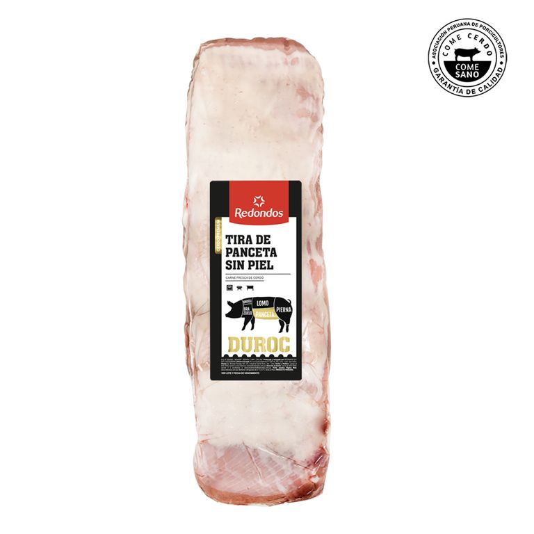 Tira De Panceta Sin Piel Duroc Redondos x Kg