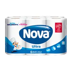 NOVA - Papel Toalla Nova Ultra Absorbente Empaque 6 Und