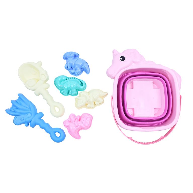 Balde Plegable Unicornio 7 Pzas