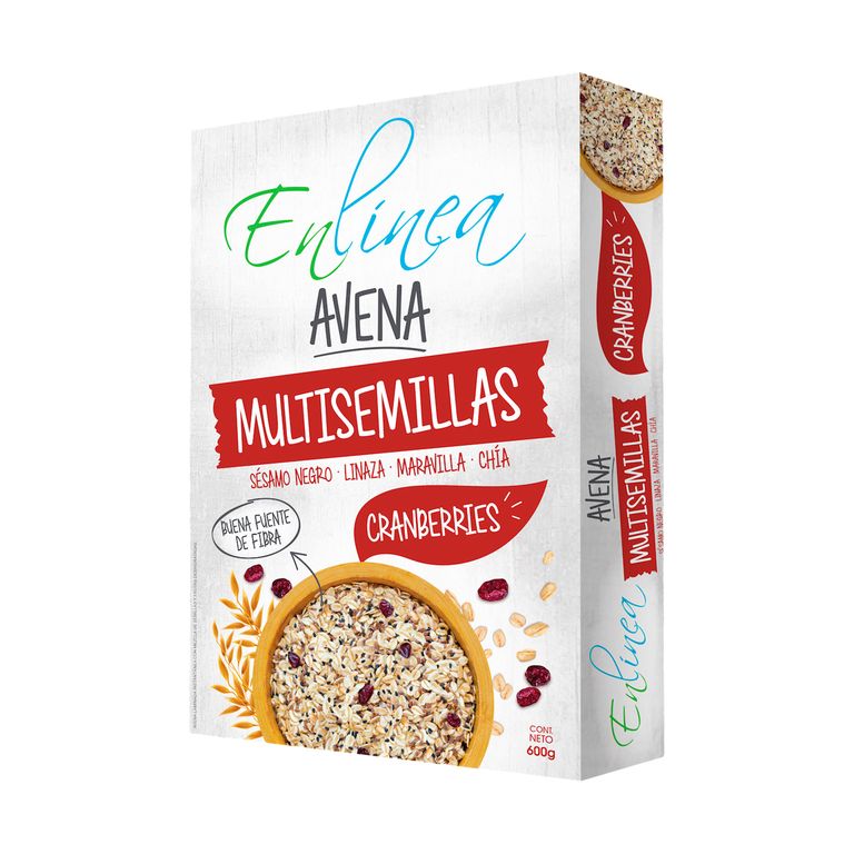 Avena Multisemillas En Línea Cranberries Caja 600 g