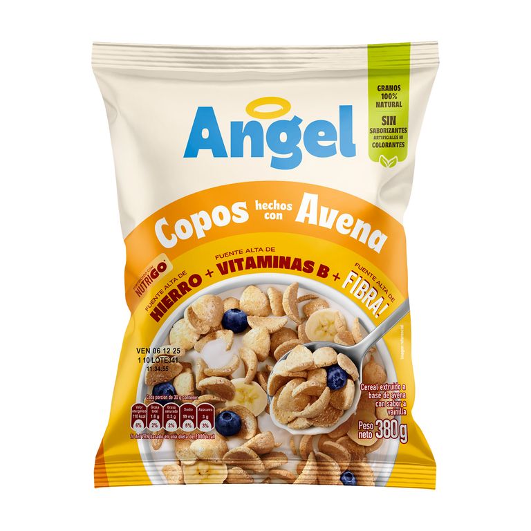 Cereal Angel Copos con Avena Bolsa 380 g