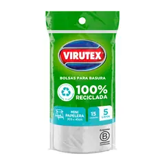 VIRUTEX - Bolsa para Basura Virutex Mini Papelera Bolsa 15 Und