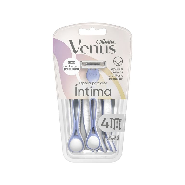 Máquina de Afeitar Venus Área Intima Empaque 4 Und