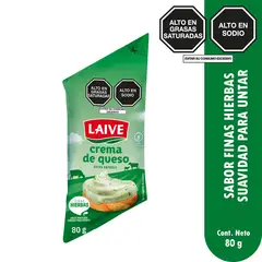 LAIVE - Crema de Queso Laive Finas Hierbas Bolsa 80 g