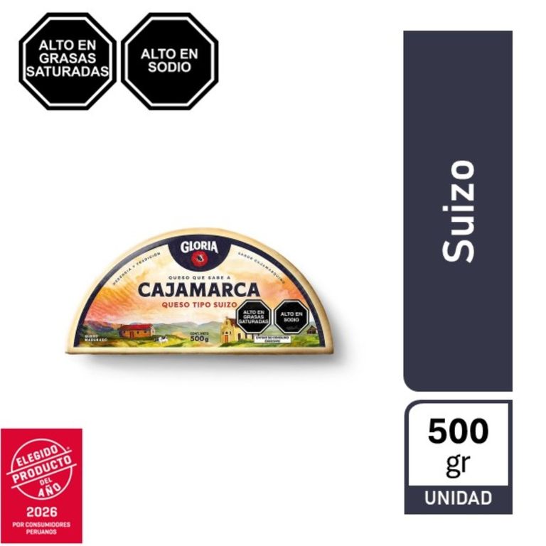 Queso Tipo Suizo Gloria Empaque 500 g