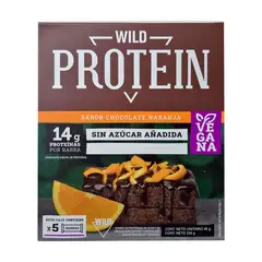 WILD FOOD - Barras de Proteína Wild Food Vegana Choco Naranja Caja 5 Und
