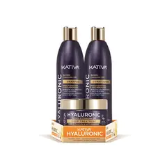 KATIVA - Kit Kativa Hialurónico Shampoo + Acondicionador + Tratamiento