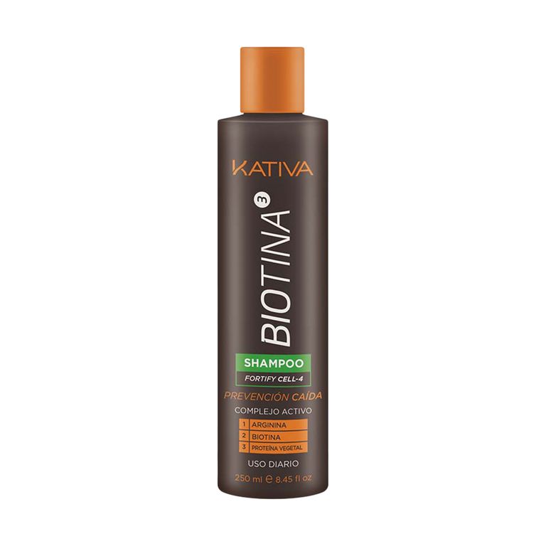 Shampoo Kativa Biotina Prevención Caída Envase 250 mL
