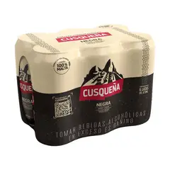 CUSQUENA - Cerveza Negra Cusqueña Sixpack Lata 473 mL