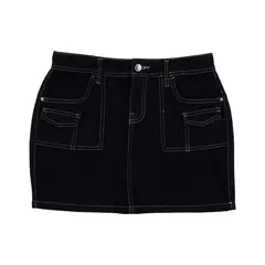 REDWOOD - Falda De Jean Corta Cargo  Mujer Redwood