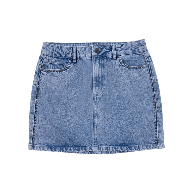 Falda De Jean Corta Tachas Mujer Redwood