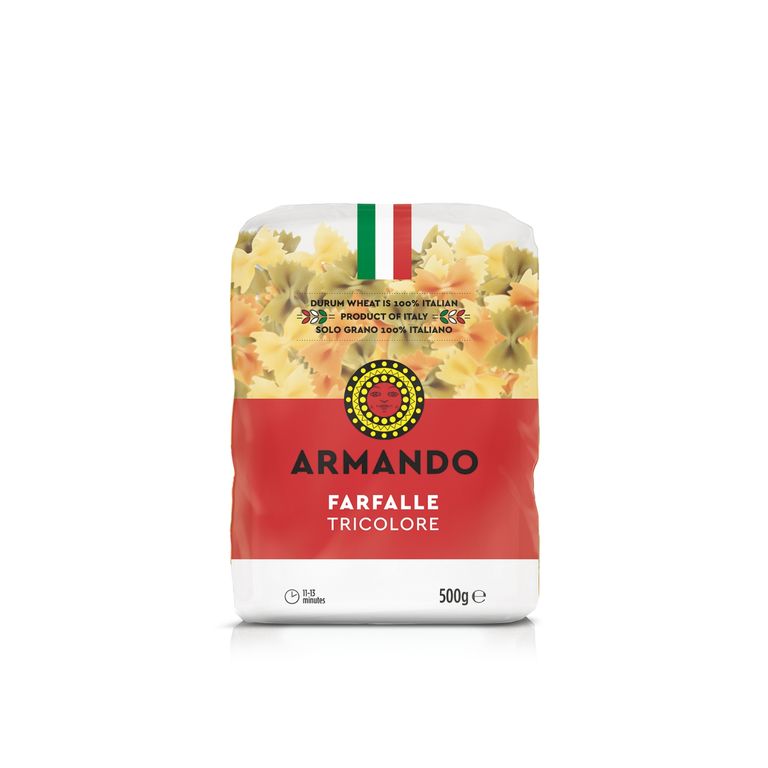 Farfalle Tricolore Armando Empaque 500 g