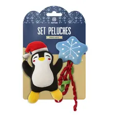 TOTTUS - Set Peluche Pinguino Navidad para Gato Tottus