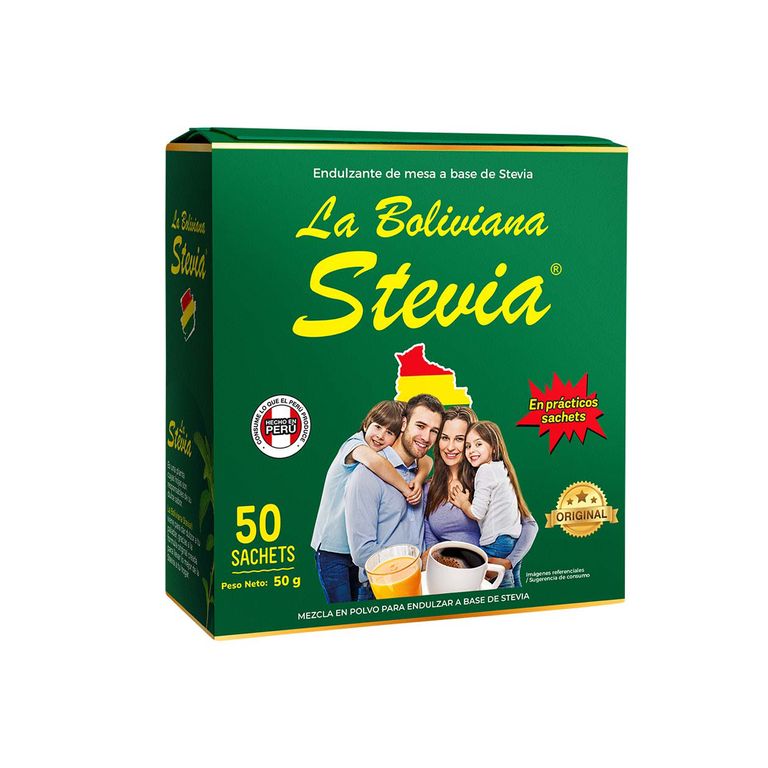 Endulzante La Boliviana Stevia Caja 50 Sobres