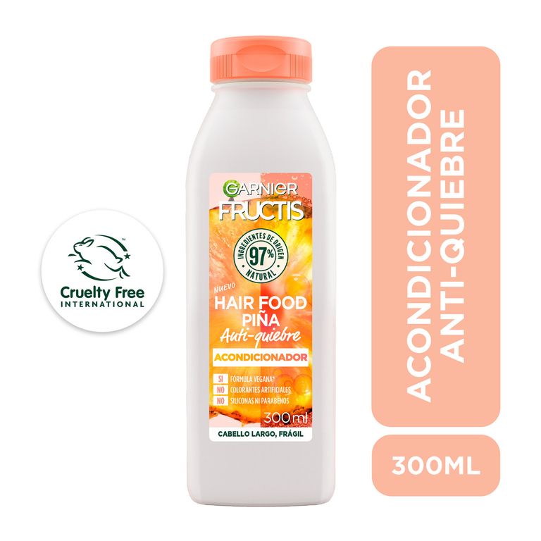 Acondicionador Fructis Hair Food Piña Envase 300 mL