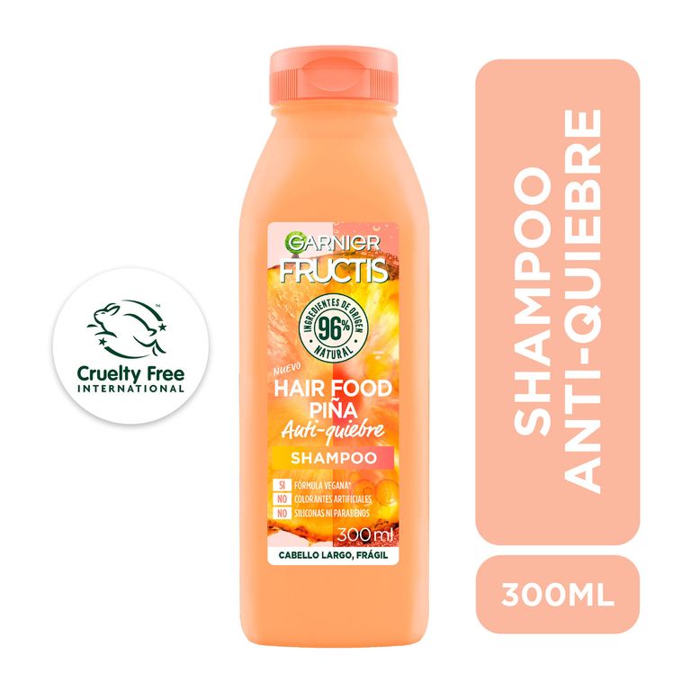 Shampoo Fructis Hair Food Piña Envase 300 mL