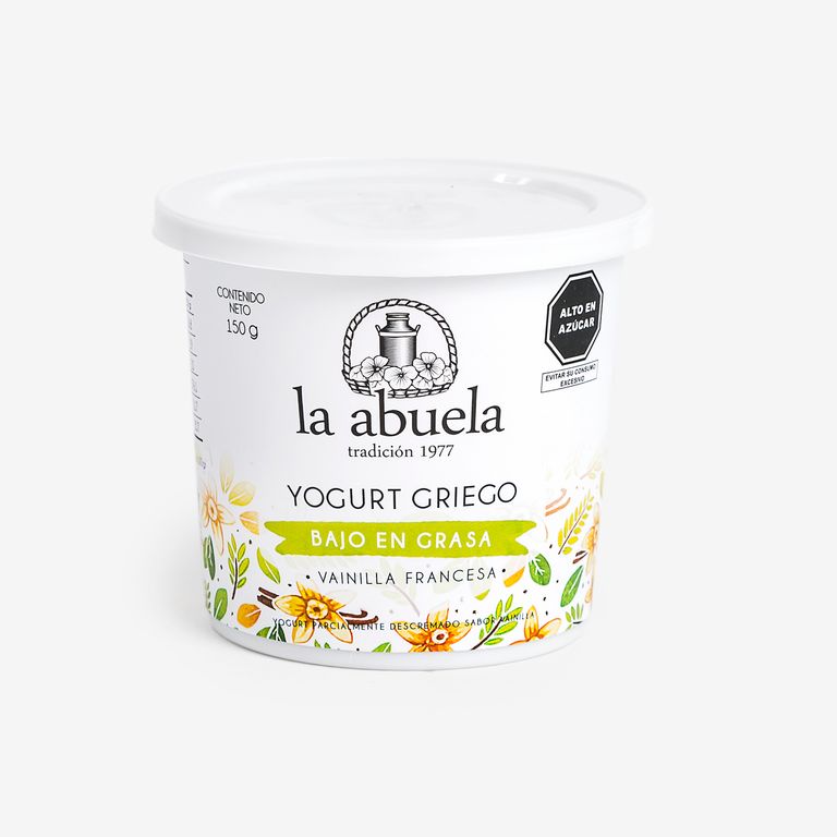 Yogurt Griego La Abuela Vainilla Bajo en Grasa Envase 150 g