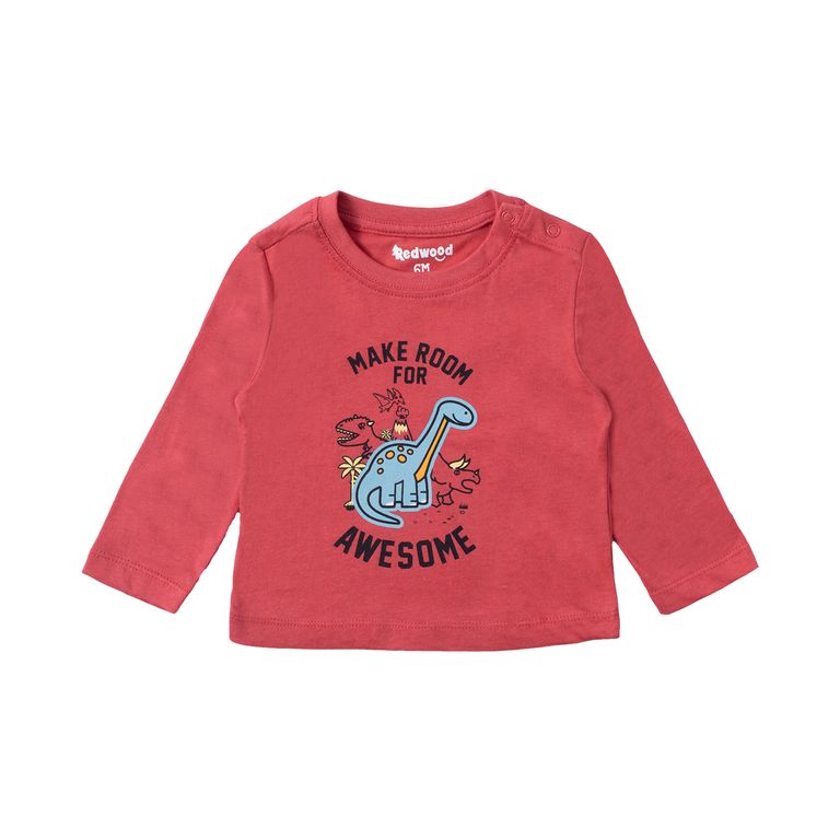 Polo Estampado Manga Larga Bebé Niño Redwood