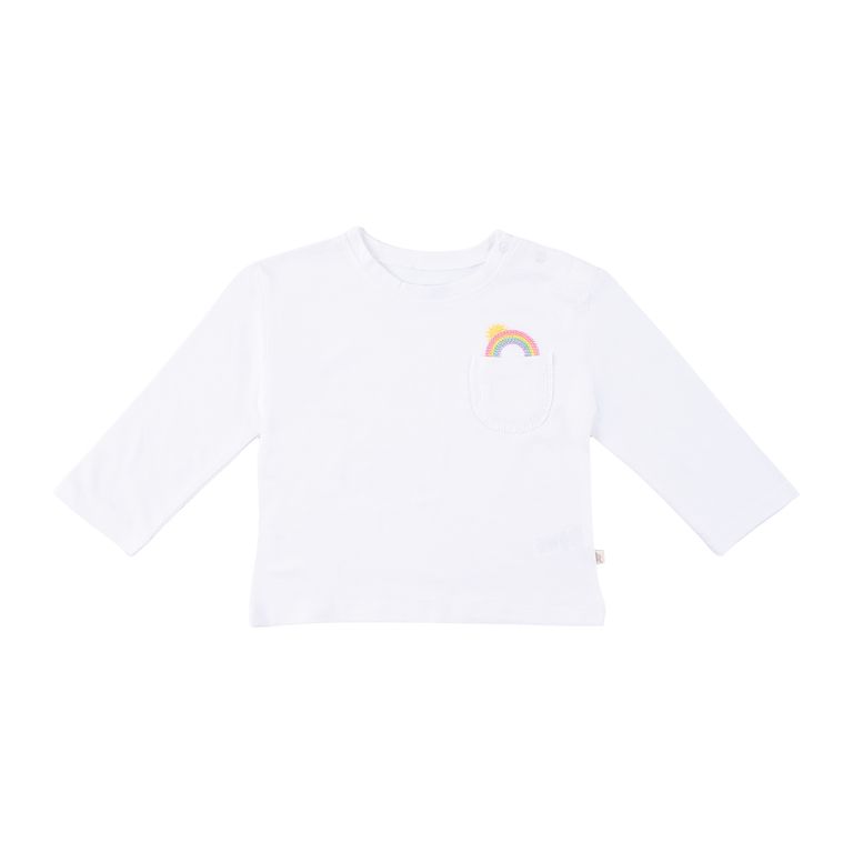 Polo Bolsillo Bordado Manga Corta Bebé Niña Redwood