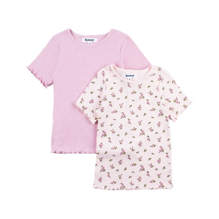 Pack X2 Polo Rib Niña Redwood