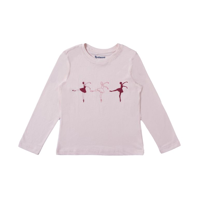 Polo Manga Larga Estampado Niña Redwood