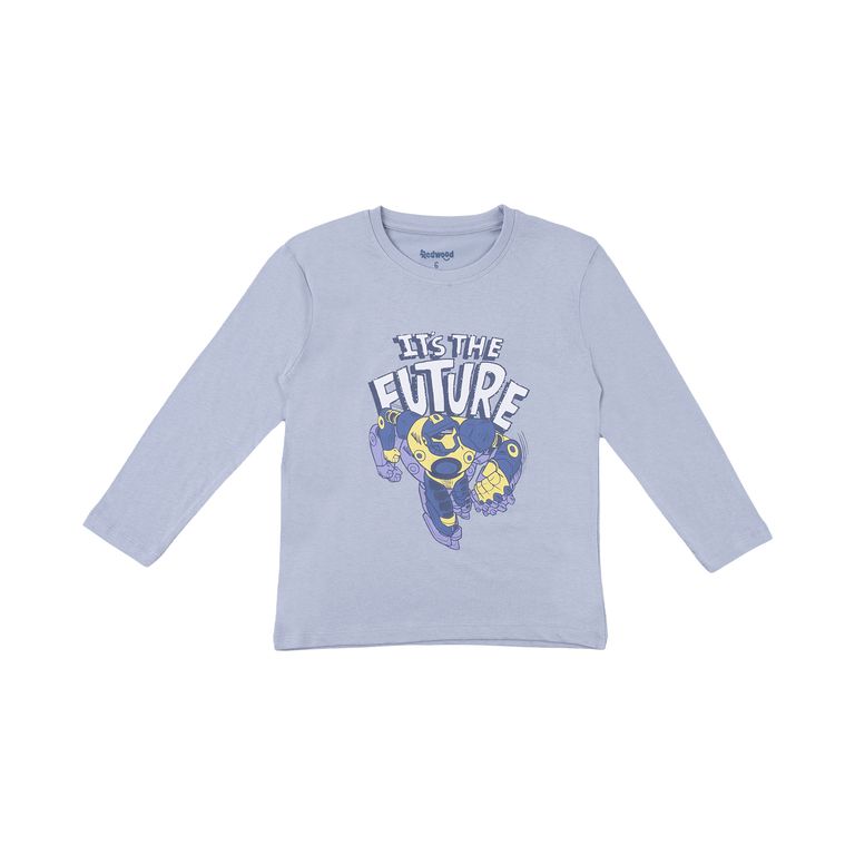 Polo Estampado Manga Larga Niño Redwood