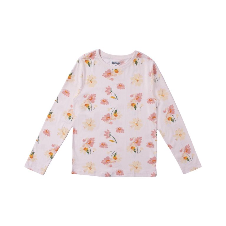 Polo Manga Larga Estampado Teen Niña Redwood