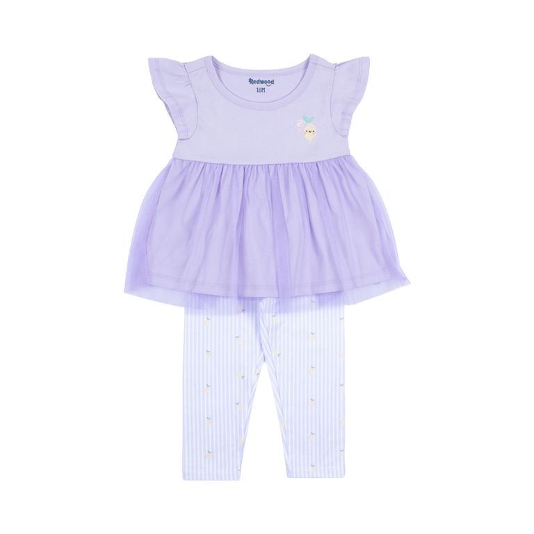 Conjunto 2 Piezas Vestido Tul Bebé Niña Redwood