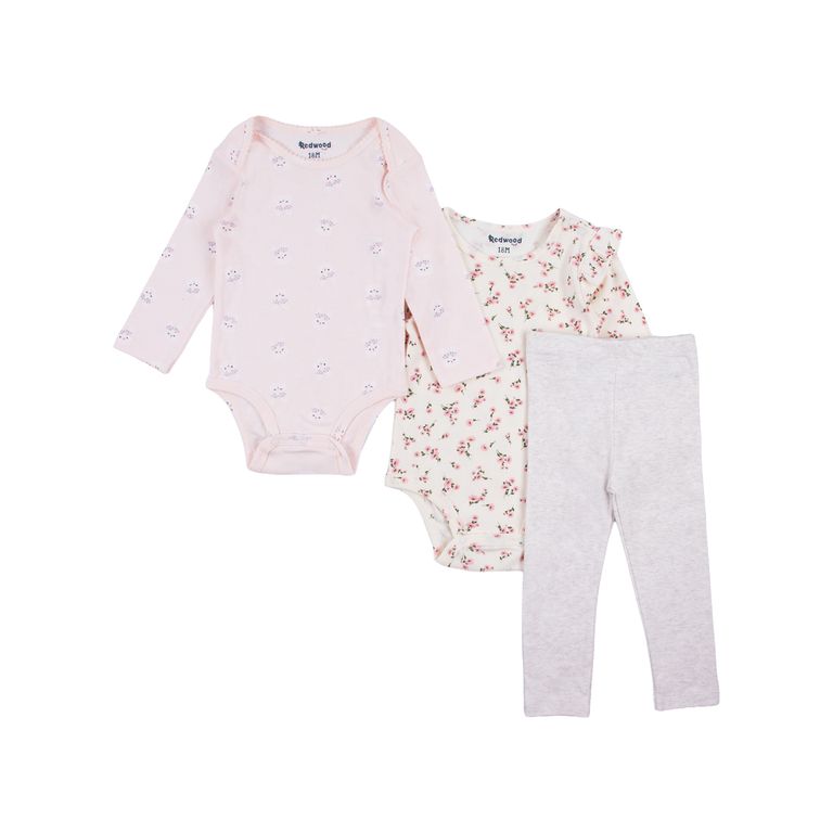 Conjunto 3 Piezas Bebé Niña Redwood