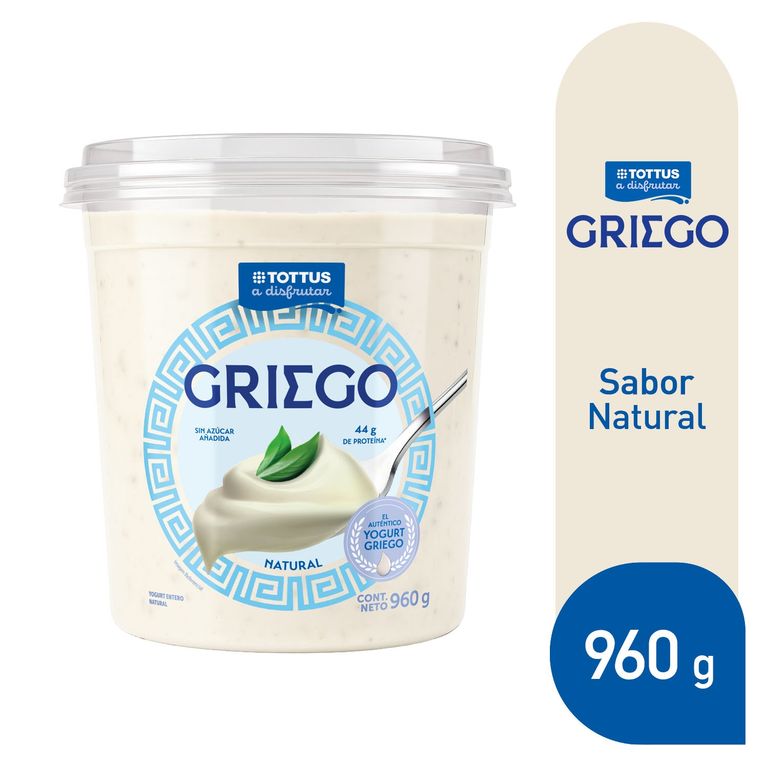 Yogurt Griego Natural Tottus Envase 960 g