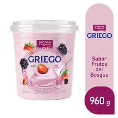 TOTTUS - Yogurt Griego Tottus Frutos del Bosque Botella 960 g