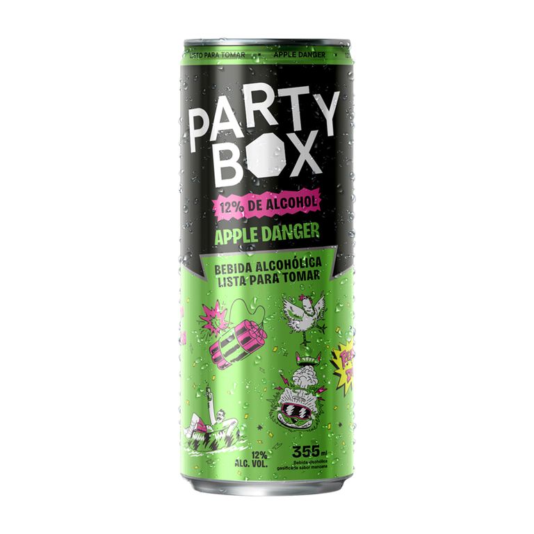 Bebida RTD Party Box Gasificada Man Lata 355 mL