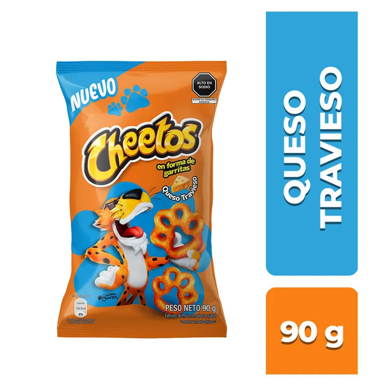 Snack de Maíz Cheetos Garritas Queso Travieso Bolsa 90 g