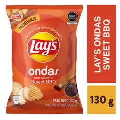 LAYS - Papas Lays Ondas Sweet BBQ Bolsa 130 g