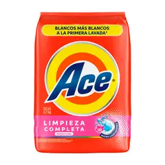ACE - Detergente en Polvo Ace Limpieza Completa Floral Bolsa 1.7 Kg