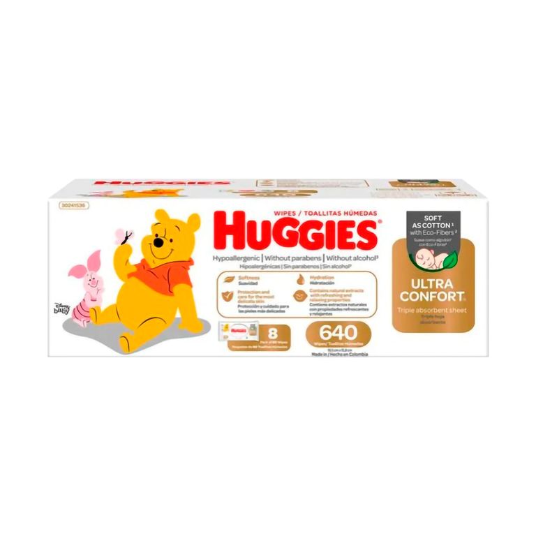 Toallitas Húmedas Huggies Ultra Confort Caja 640 Und