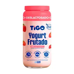 TIGO - Yogurt Frutado Tigo Fresa Deslactosado Pote 850 g