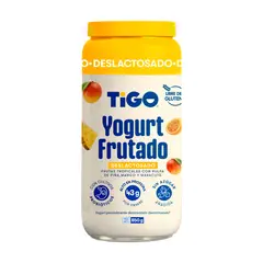TIGO - Yogurt Frutado Deslactosado Tropical Tigo Envase 850 g