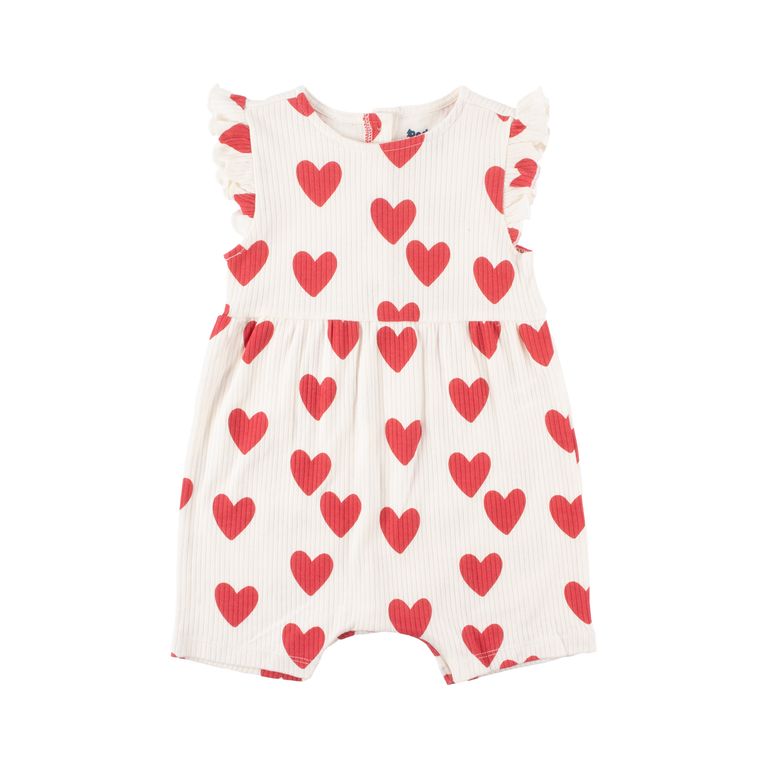 Enterizo Corazones San Valentin Bebé Niña Redwood