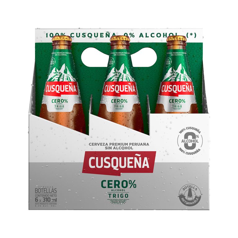 Cerveza Cusqueña Cero Trigo Sixpack Botella 310 mL