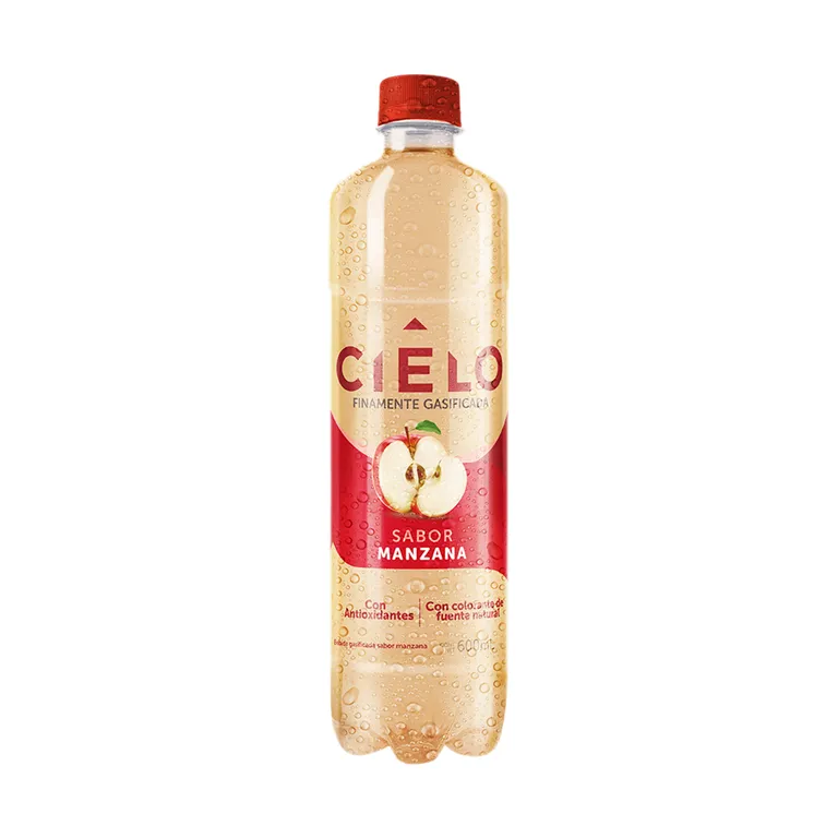 Agua Cielo Con Gas Sabor Manzana Botella 600 mL