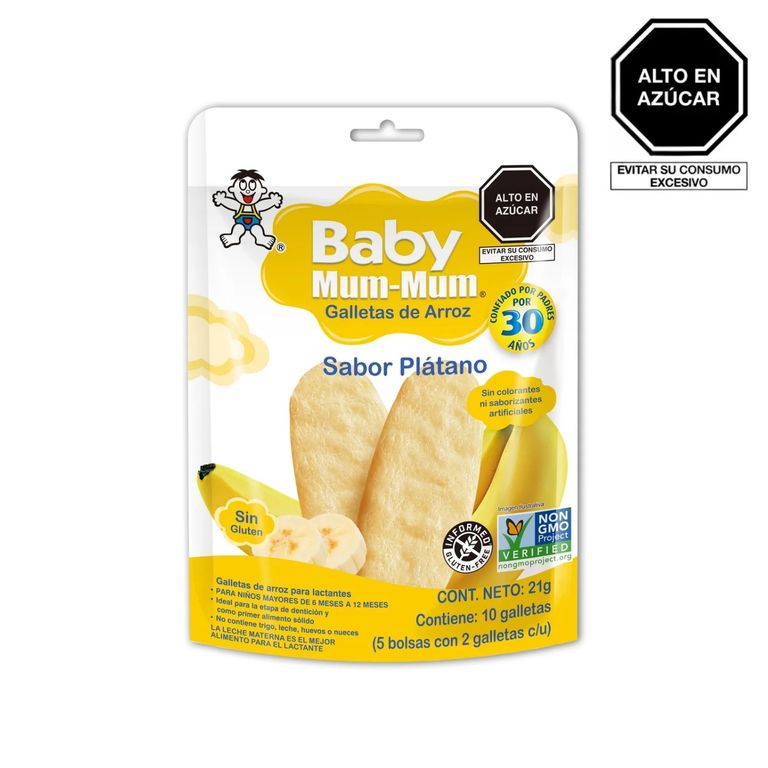 Galleta de Arroz Baby Mum Mum Plátano Doypack 21 g