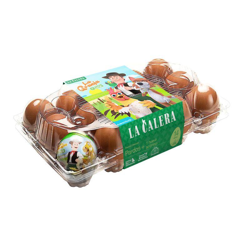Huevos Pardos La Calera 14 Und + 1 Huevo Sopresa