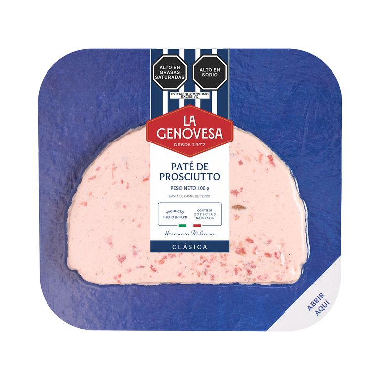 Paté de Prosciutto La Genovesa Empaque 100 g