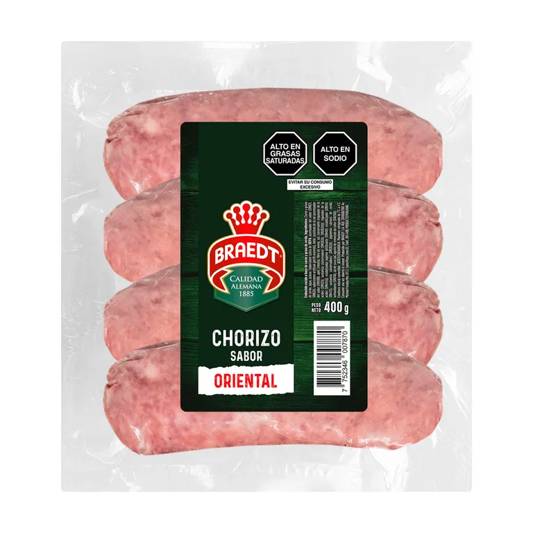 Chorizo Braedt Oriental Empaque 400 g