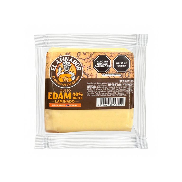 Queso Edam Laminado El Afinador Empaque 150 g