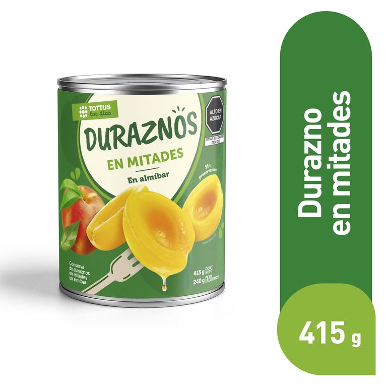 Durazno en Mitades Tottus Lata 415 g
