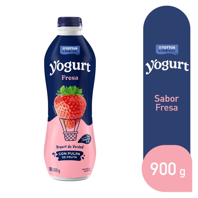 Yogurt Bebible Fresa Tottus Empaque 900 g